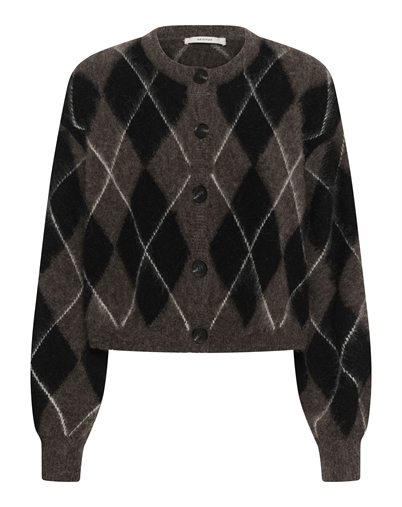 Gestuz - GZSida Multi Cardigan - Black/Chestnut/Ivory